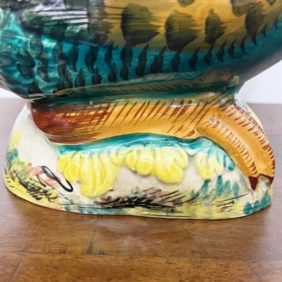 Vintage Hand‎ Painted Duck Shaped  Soup Tureen Ladle Italy - Picture 6 of 13